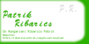 patrik ribarics business card